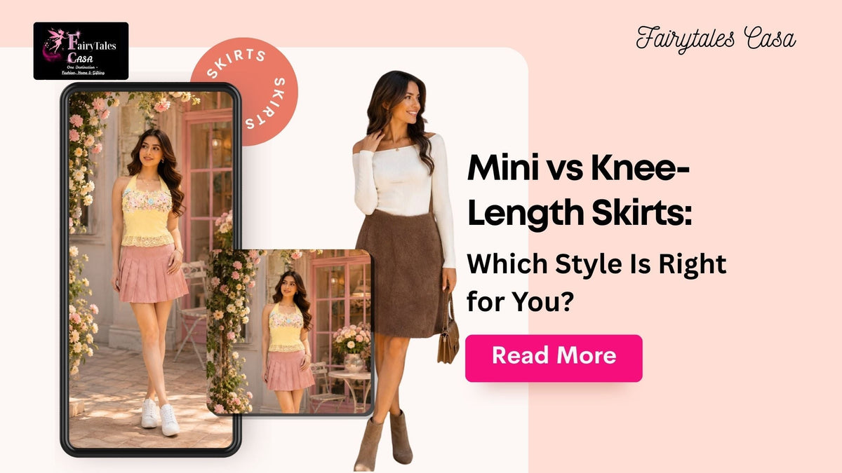 Mini and knee-length skirts styled for women