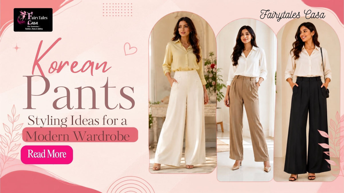 Woman styling Korean Style Pants with a modern casual outfit by FairyTales Casa.