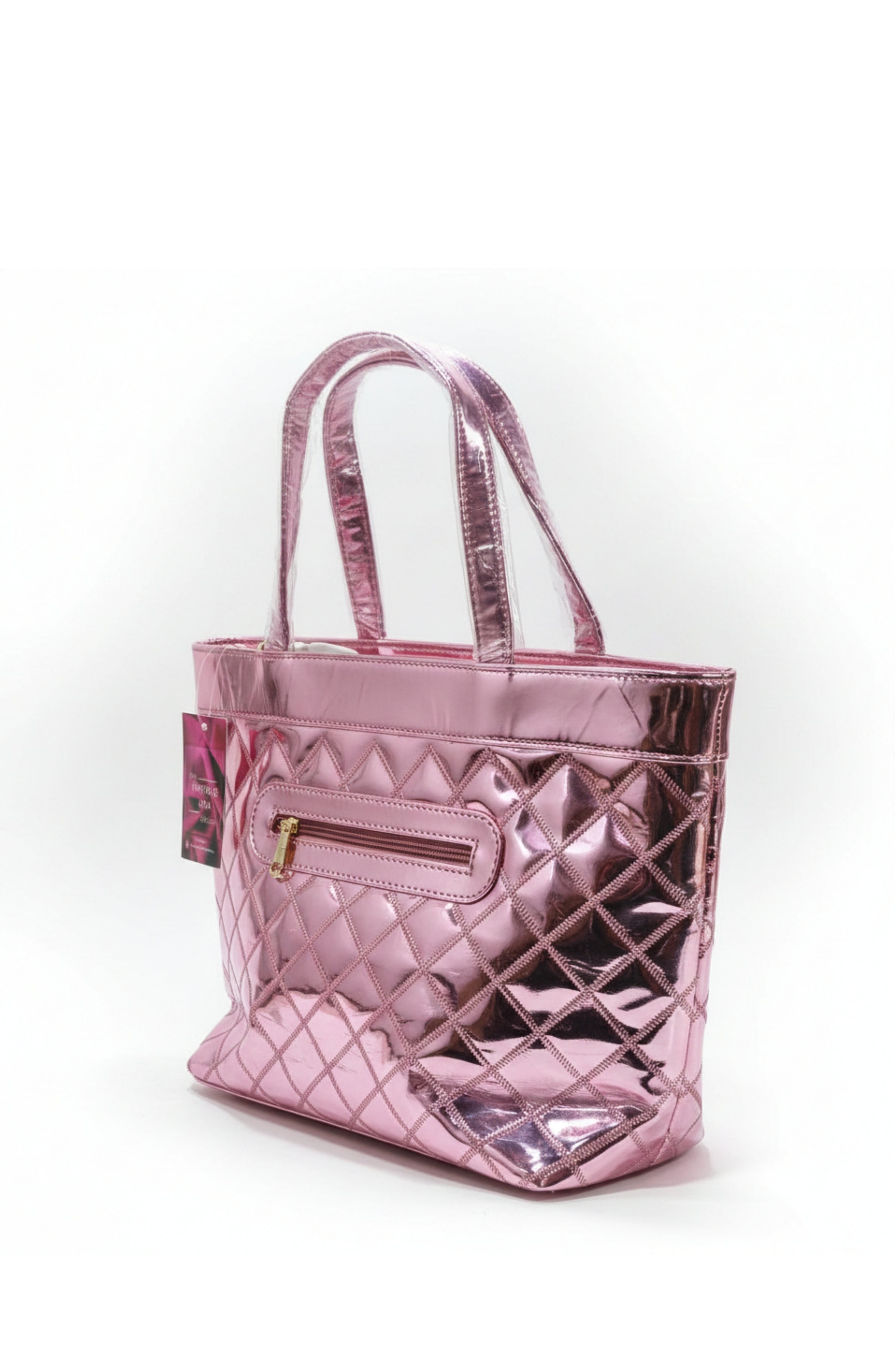 Women Premium Structured Handbag - Pink