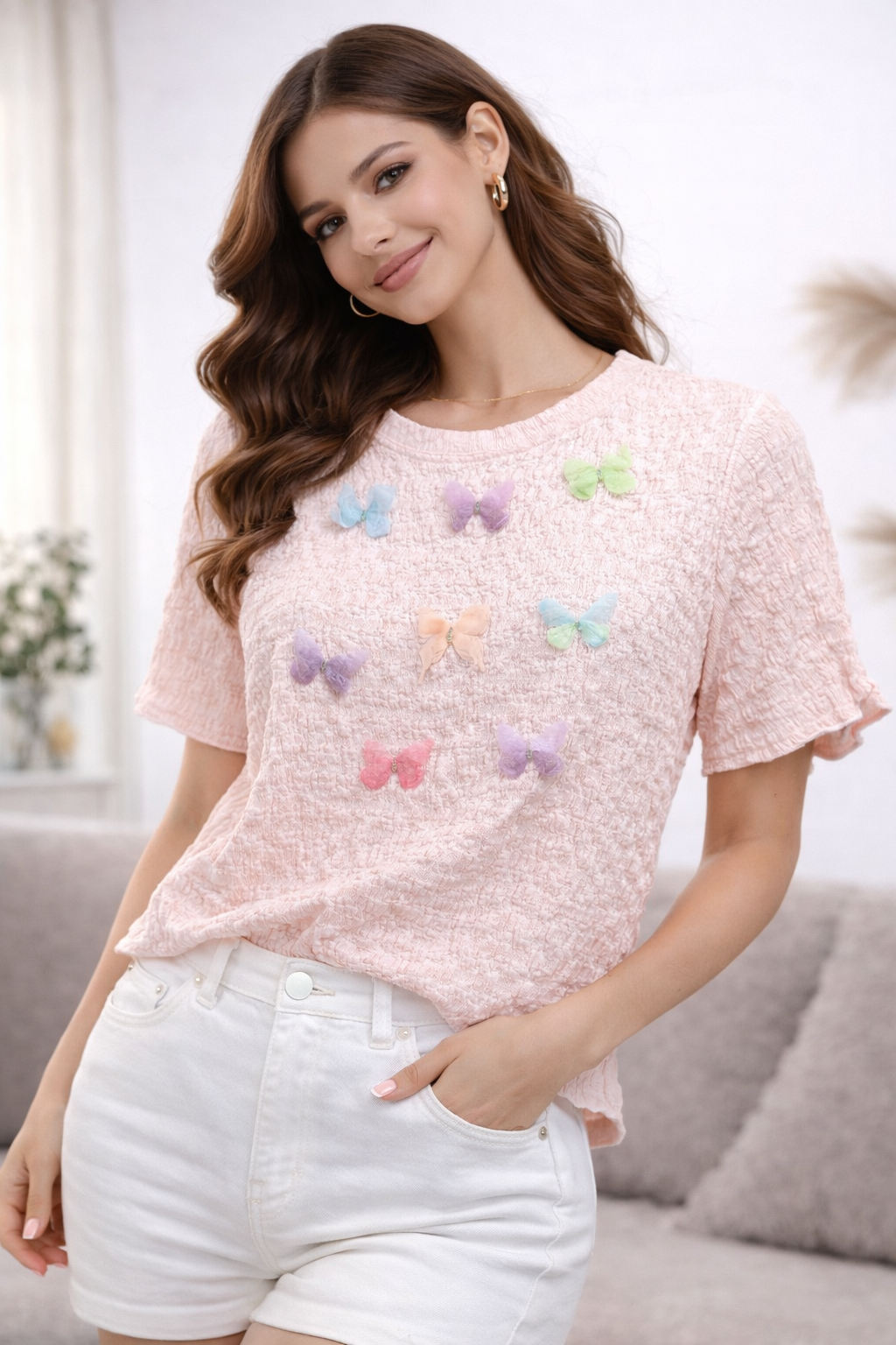 Butterfly Bliss Textured Top