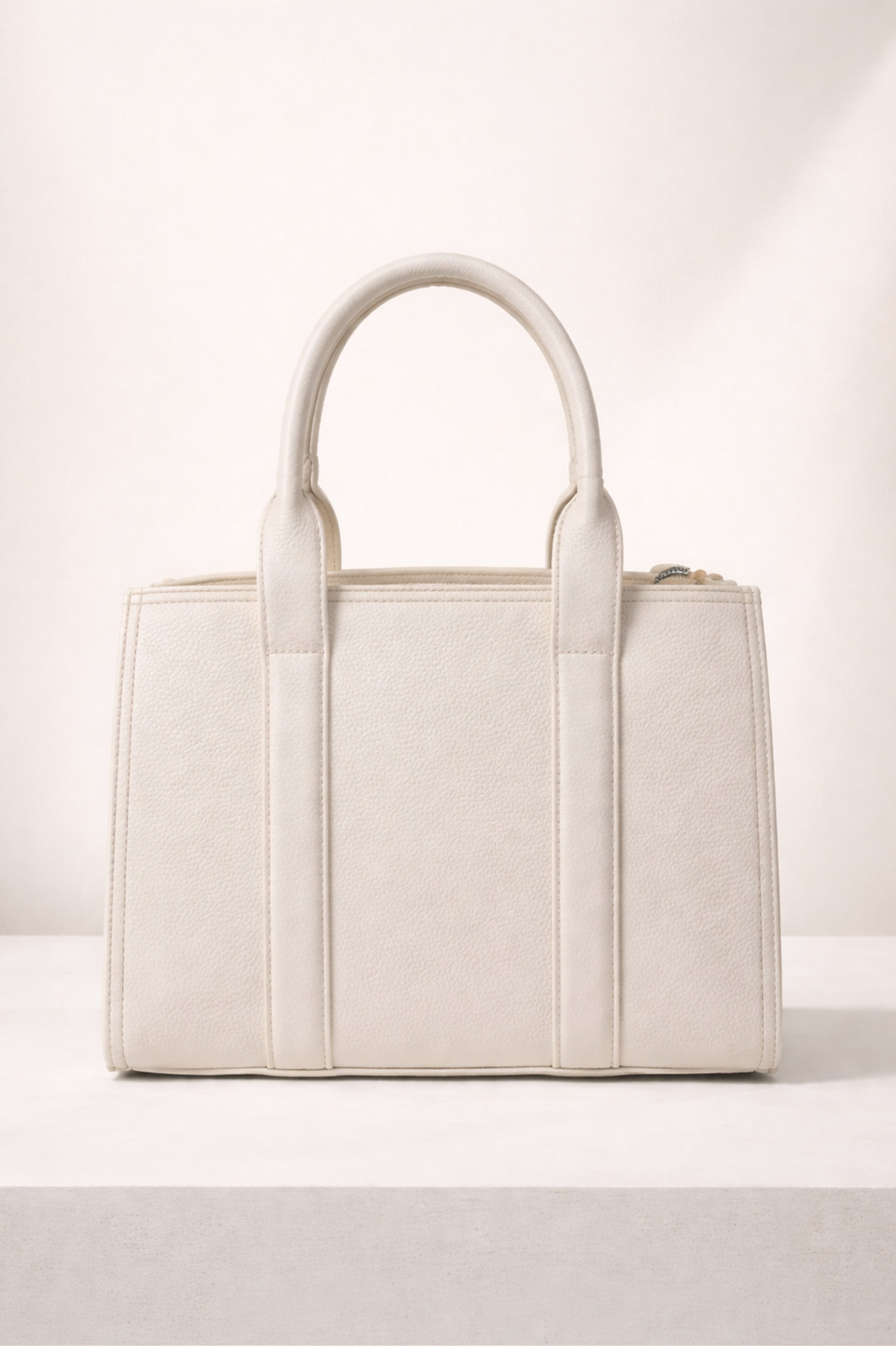 Cobs 25 Medium Textured Satchel Bag for Women – Off White