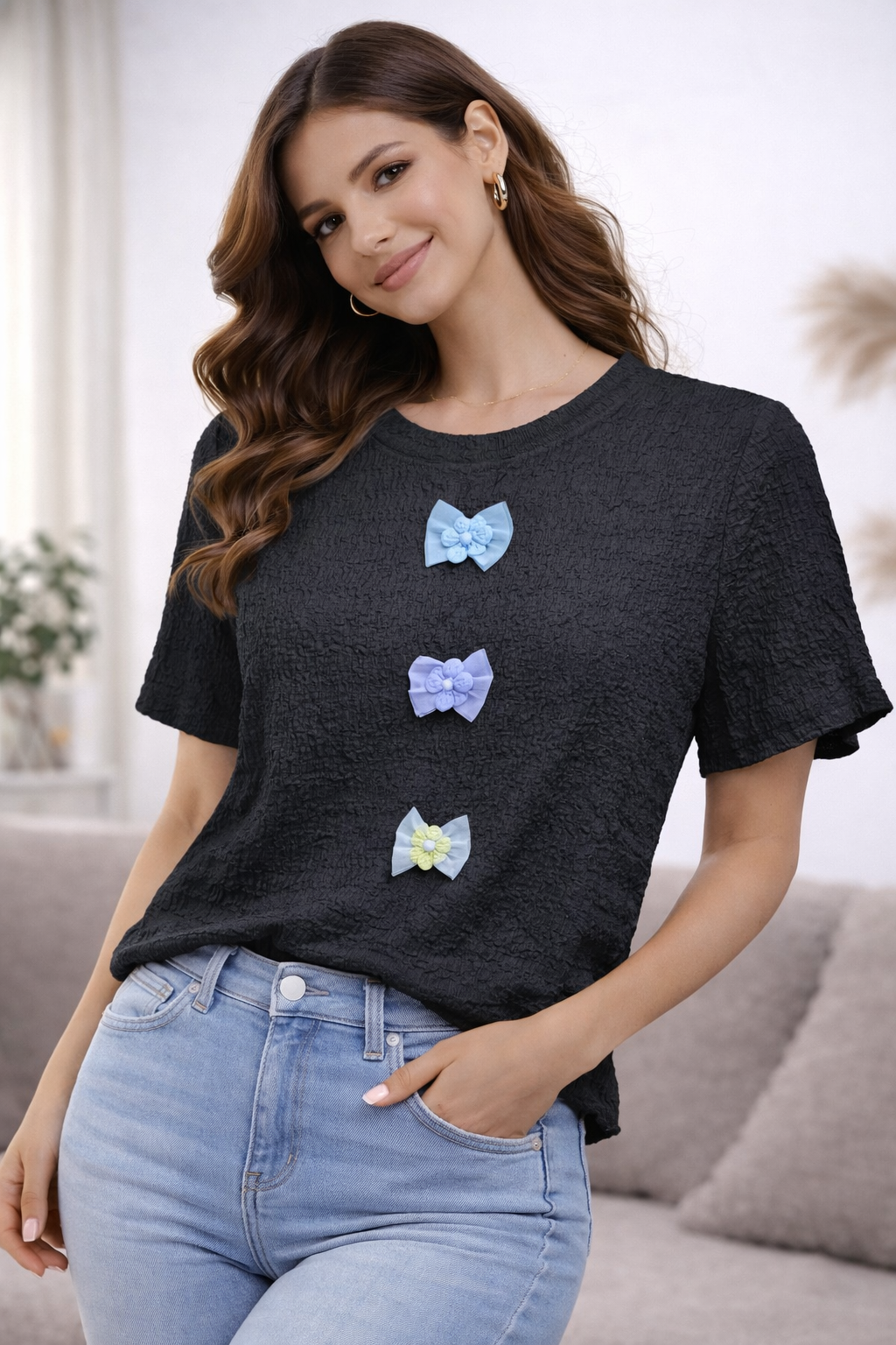 Fairy Knot Black Everyday Tee