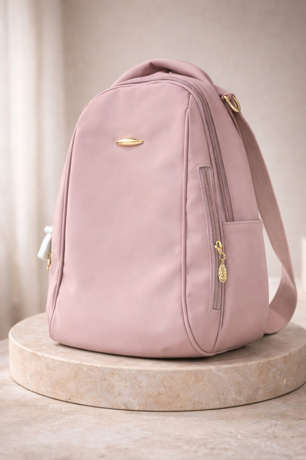 Women Pink Lightweight Shoulder Backpack