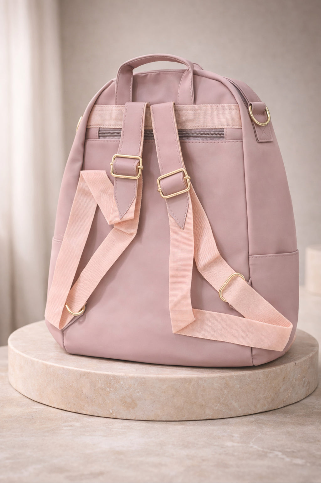 Women Pink Lightweight Shoulder Backpack