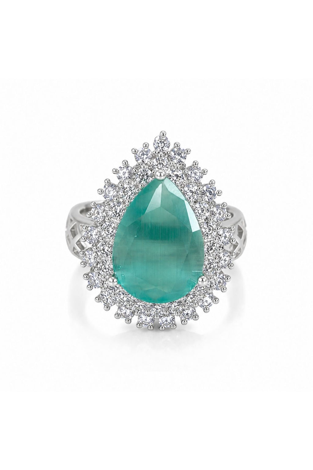 Sea Foam Green Statement Ring