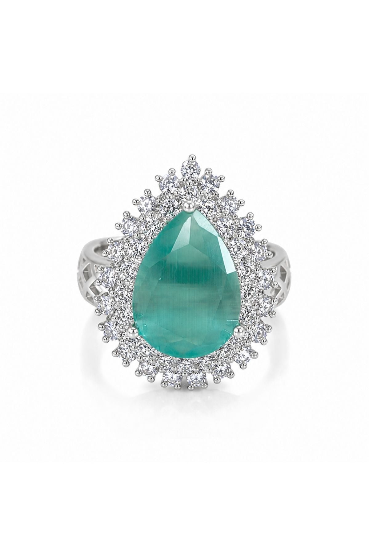 Sea Foam Green Statement Ring