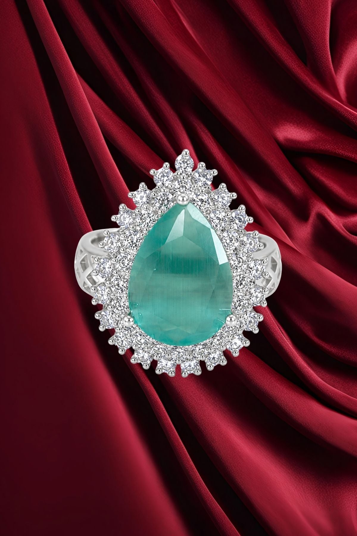 Sea Foam Green Statement Ring