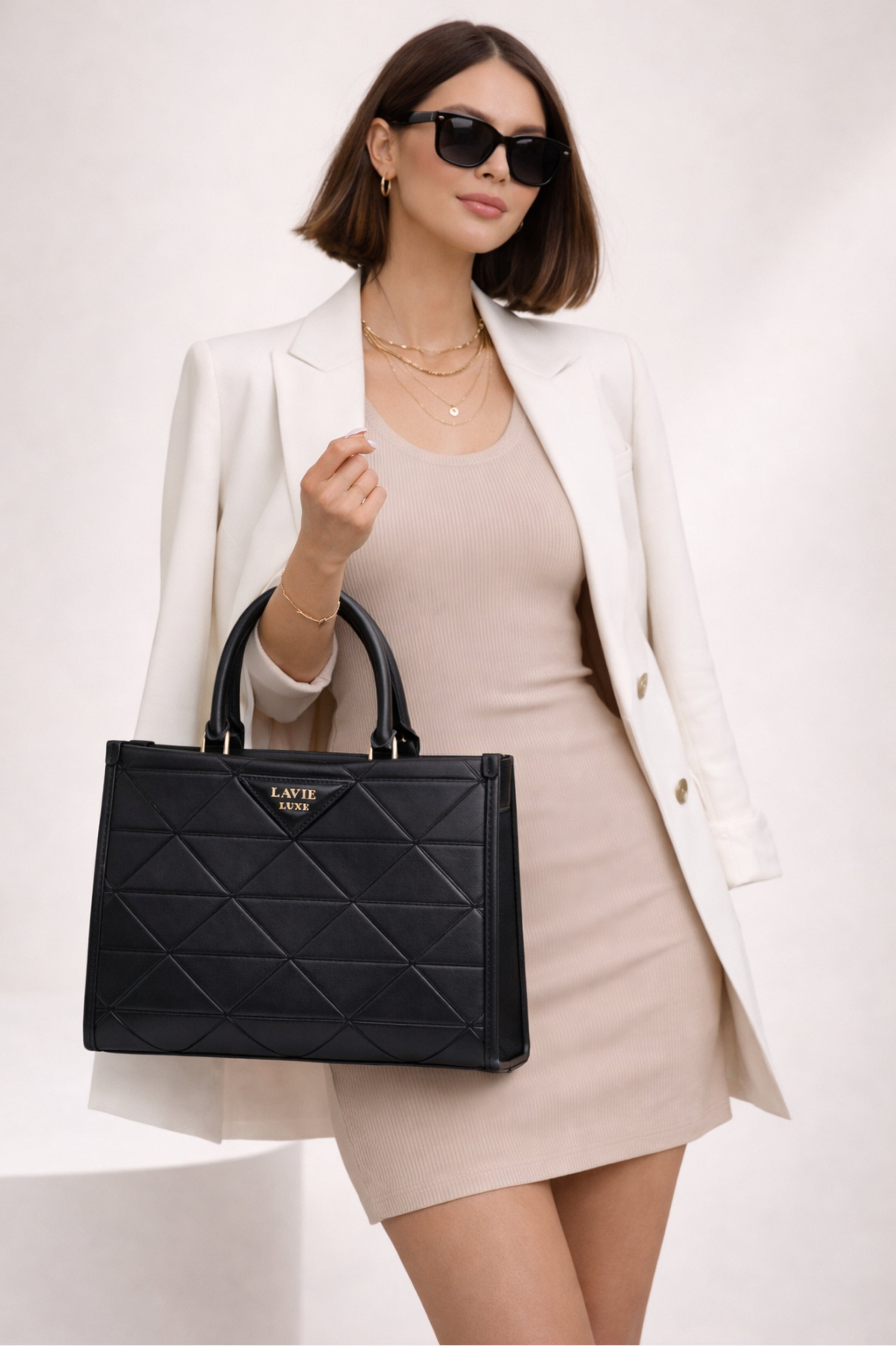 Lisa LG Structured Box Satchel Bag for Women | Premium Faux Leather Handbag