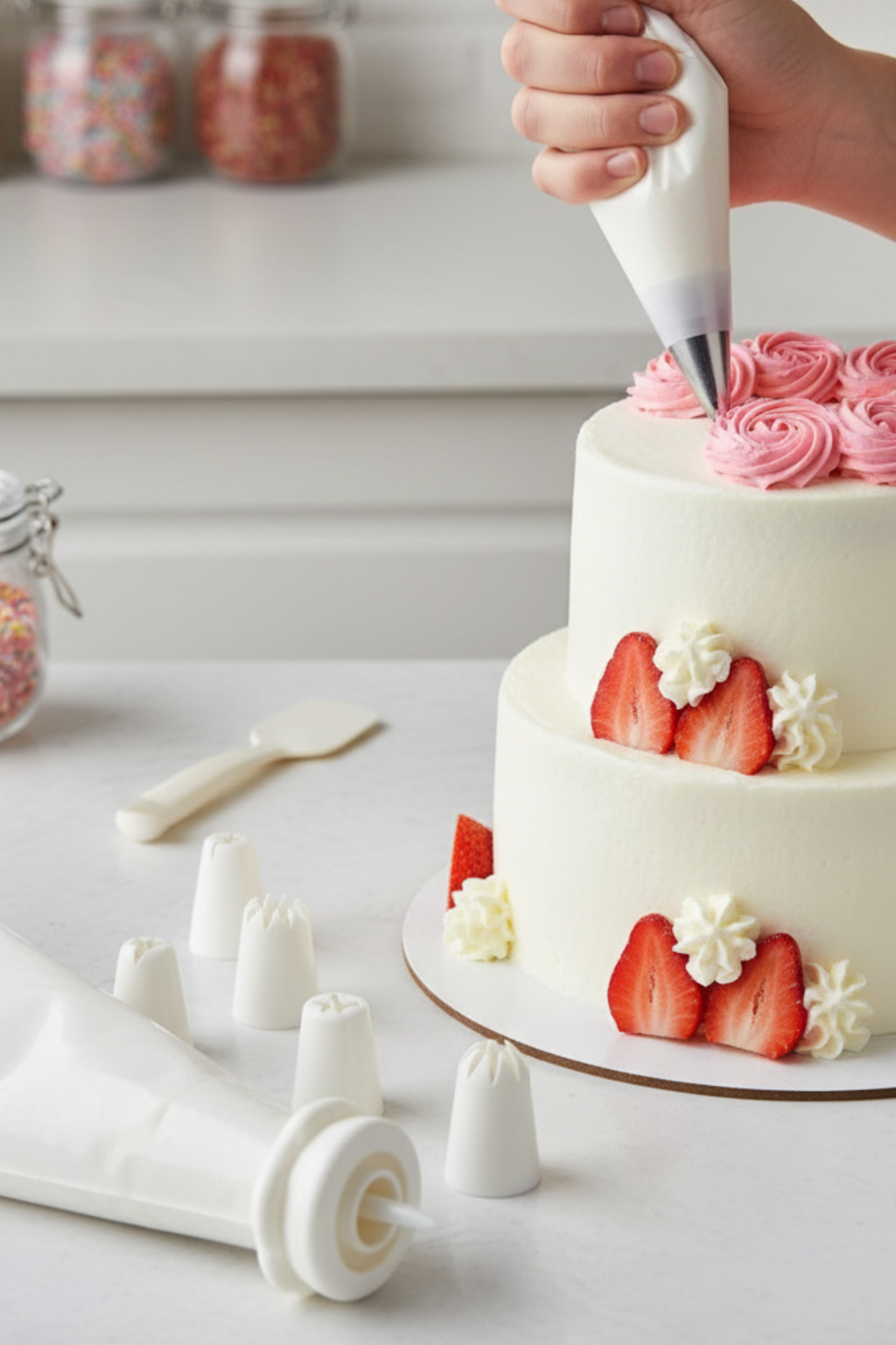 Cake Decorating Icing Bag – 8 Nozzle Set