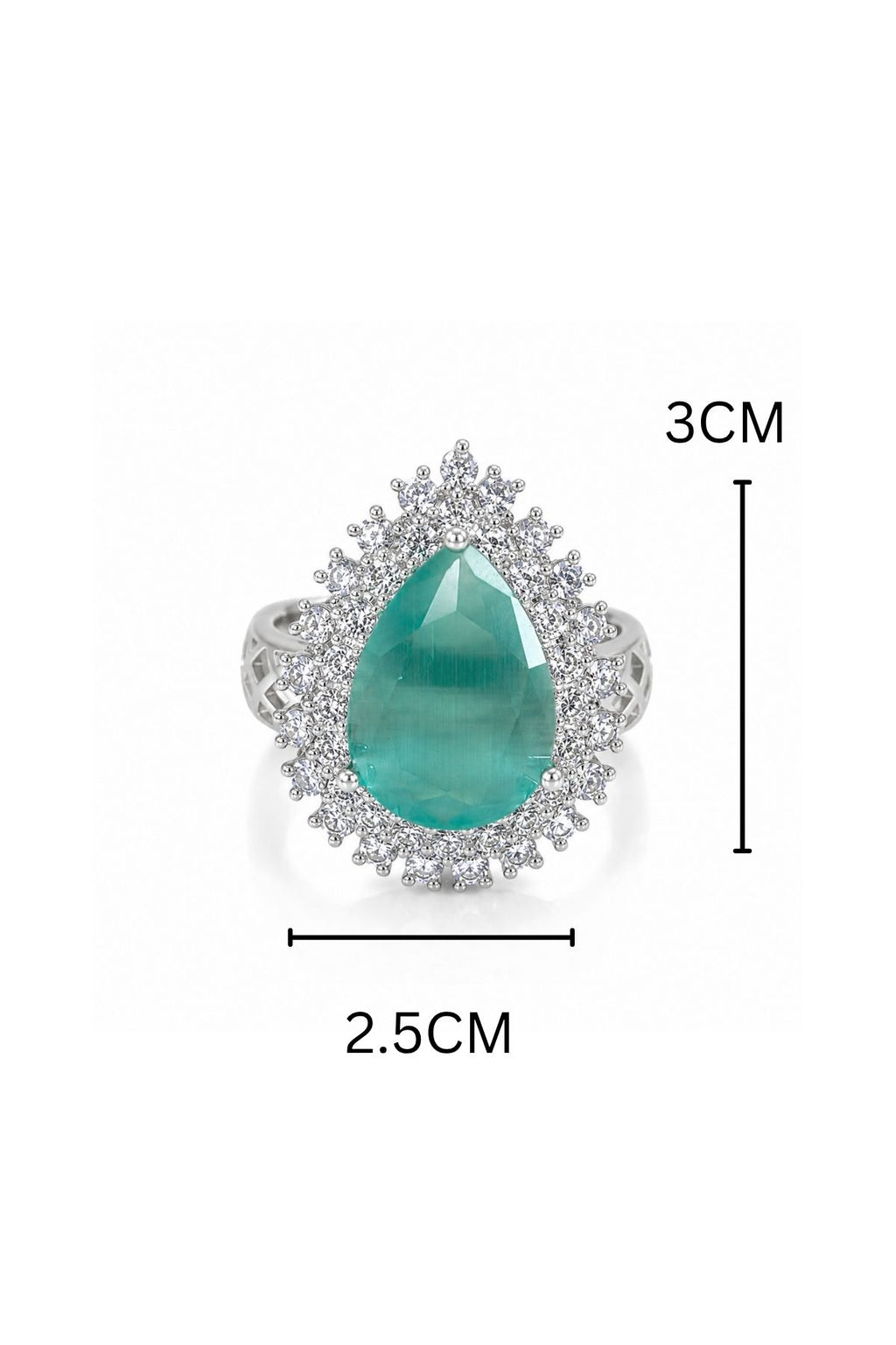 Sea Foam Green Statement Ring
