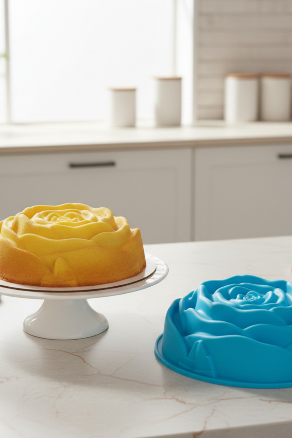 3D Silicone Rose Cake Mould – Elegant Floral Design