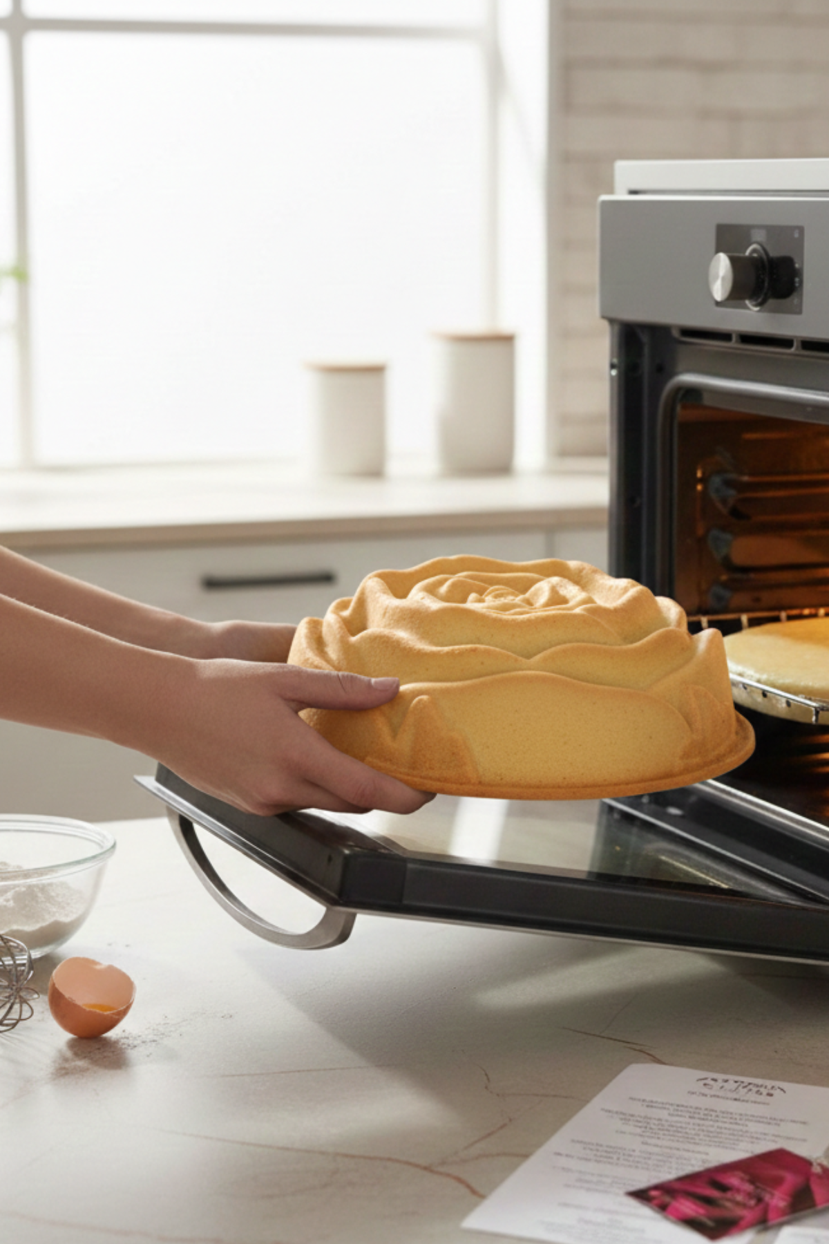 3D Silicone Rose Cake Mould – Elegant Floral Design