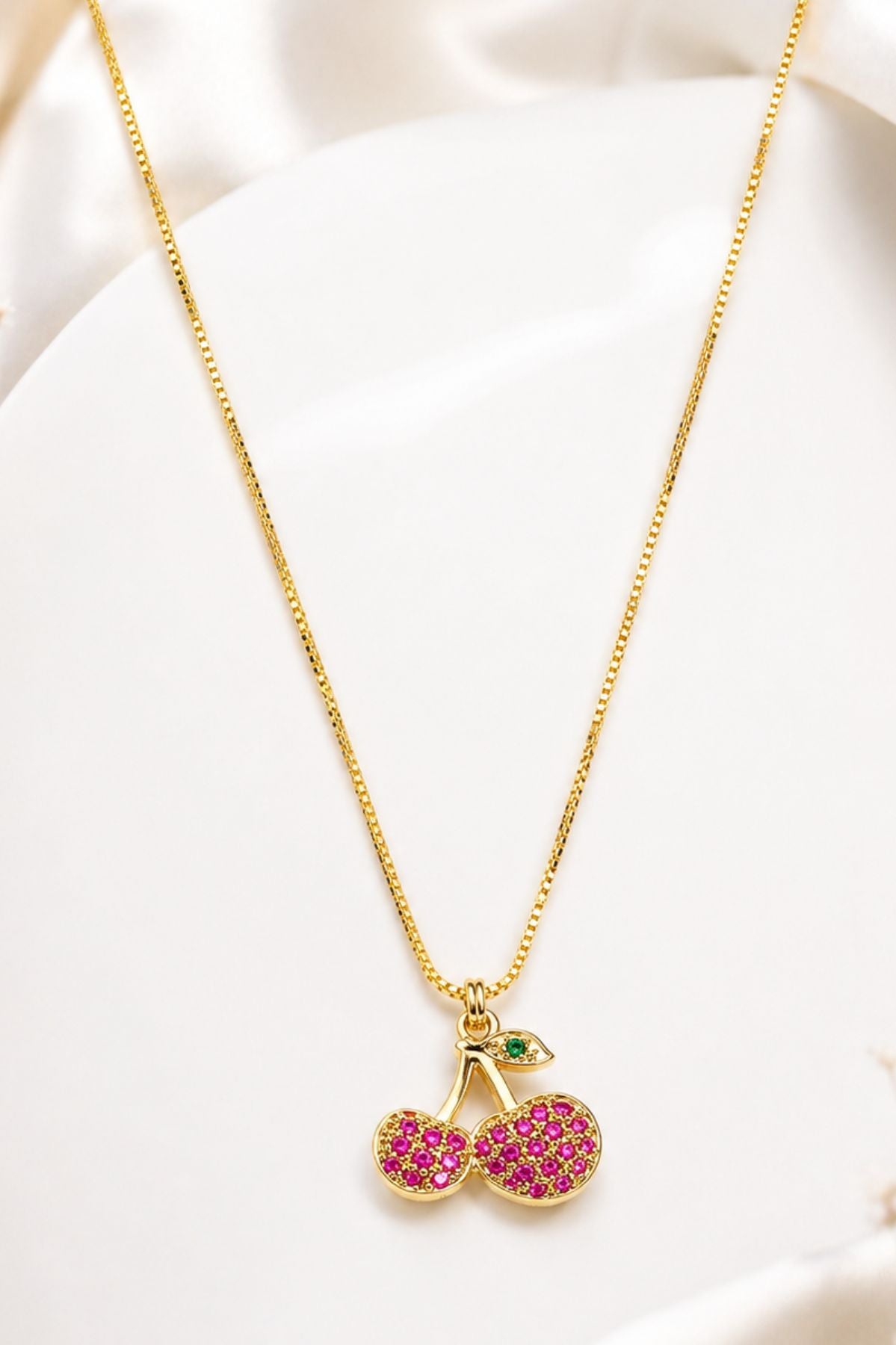 Cherry Shaped Pendant Chain