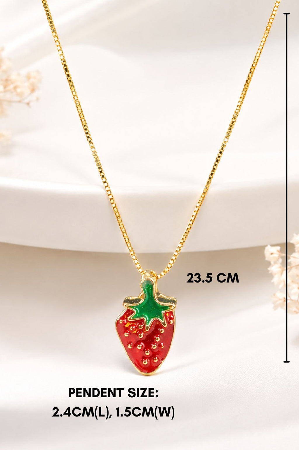 Red Strawberry Pendant Chain