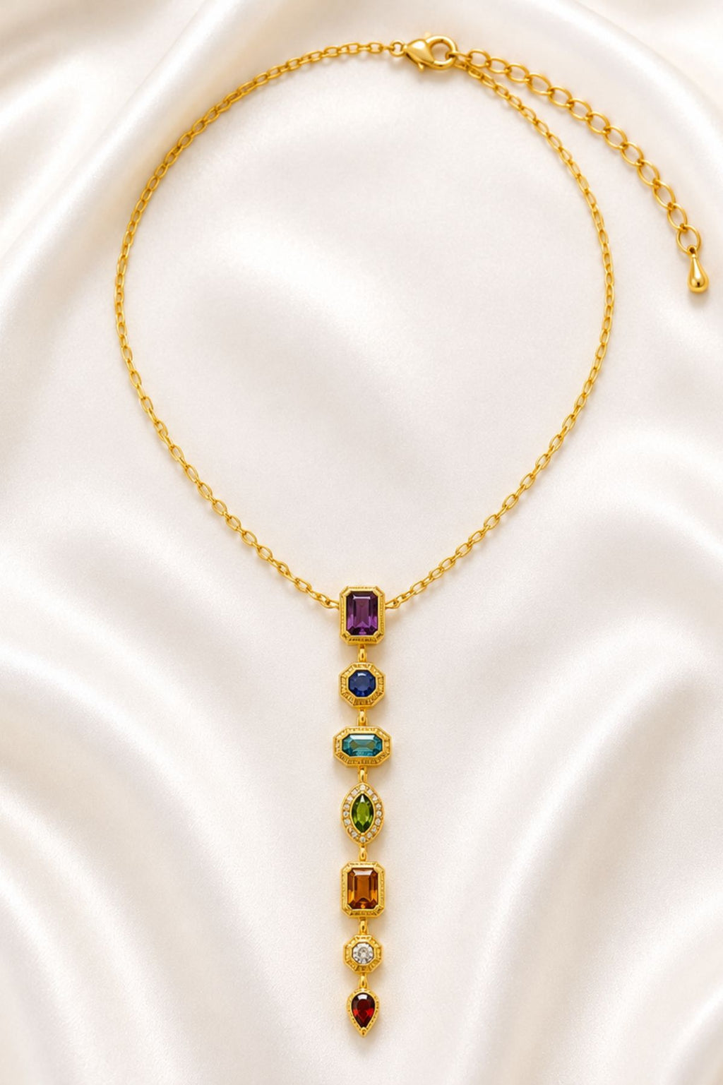 Colorful Zircon Stones Necklace