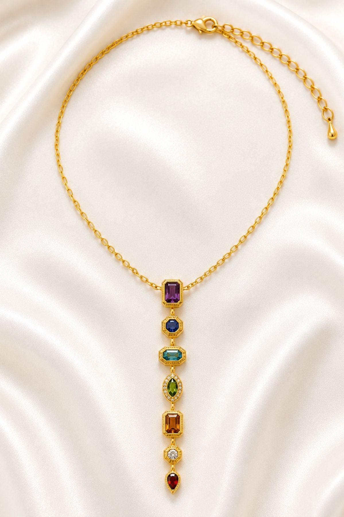 Colorful Zircon Stones Necklace