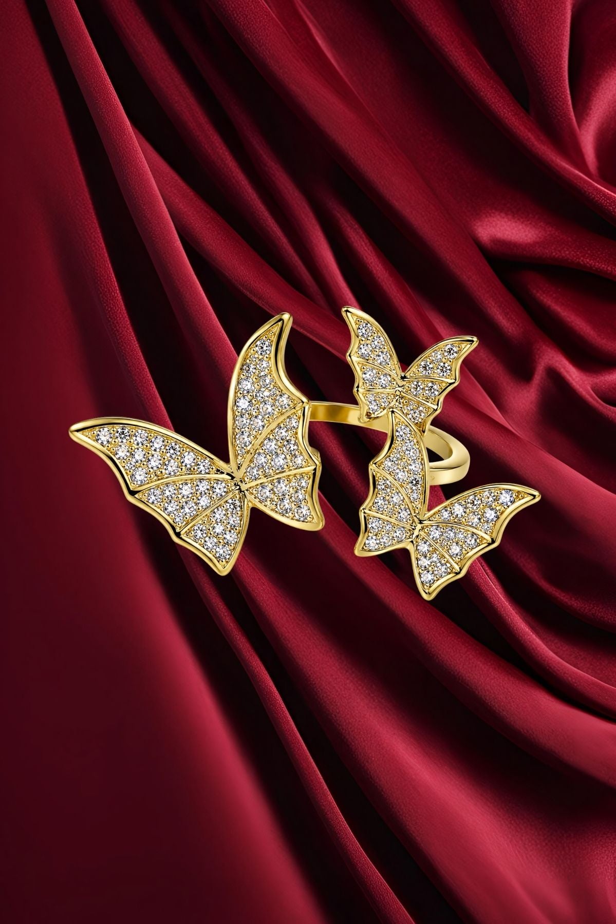 Adjustable Multiple Butterfly Ring