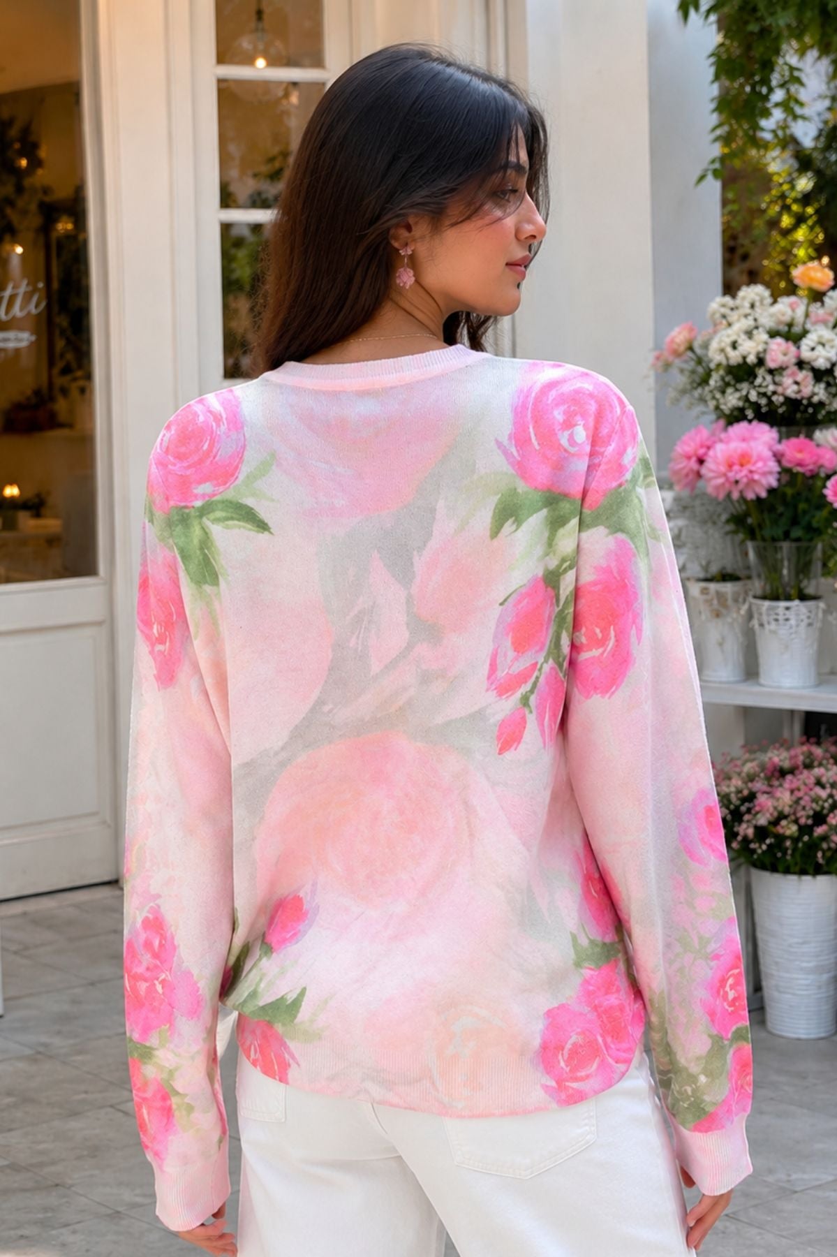 Riva Pink Sweater Knit Top