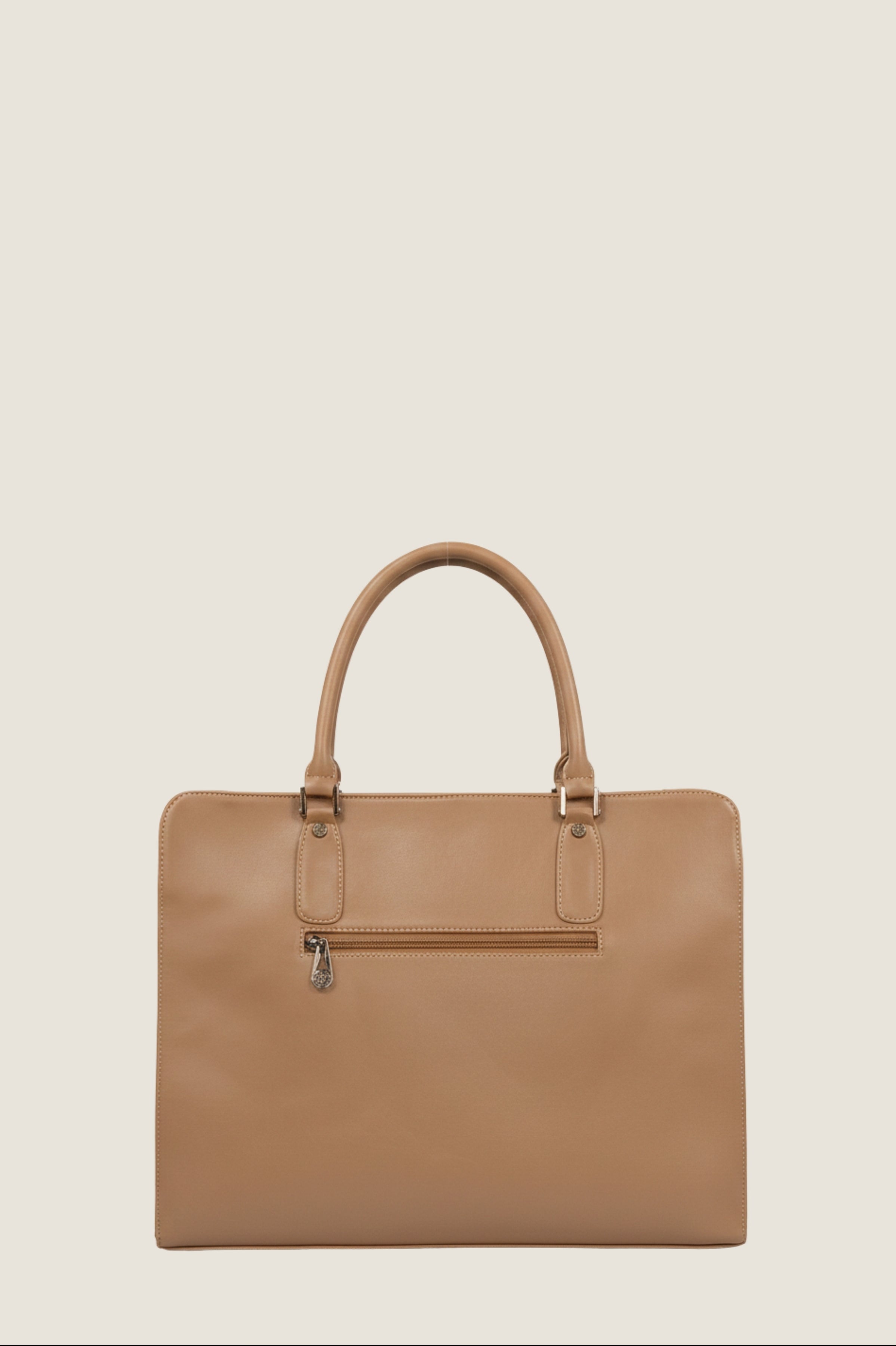 Bexlee Solid Structured Travel Brown Bag – Large, Stylish & Durable