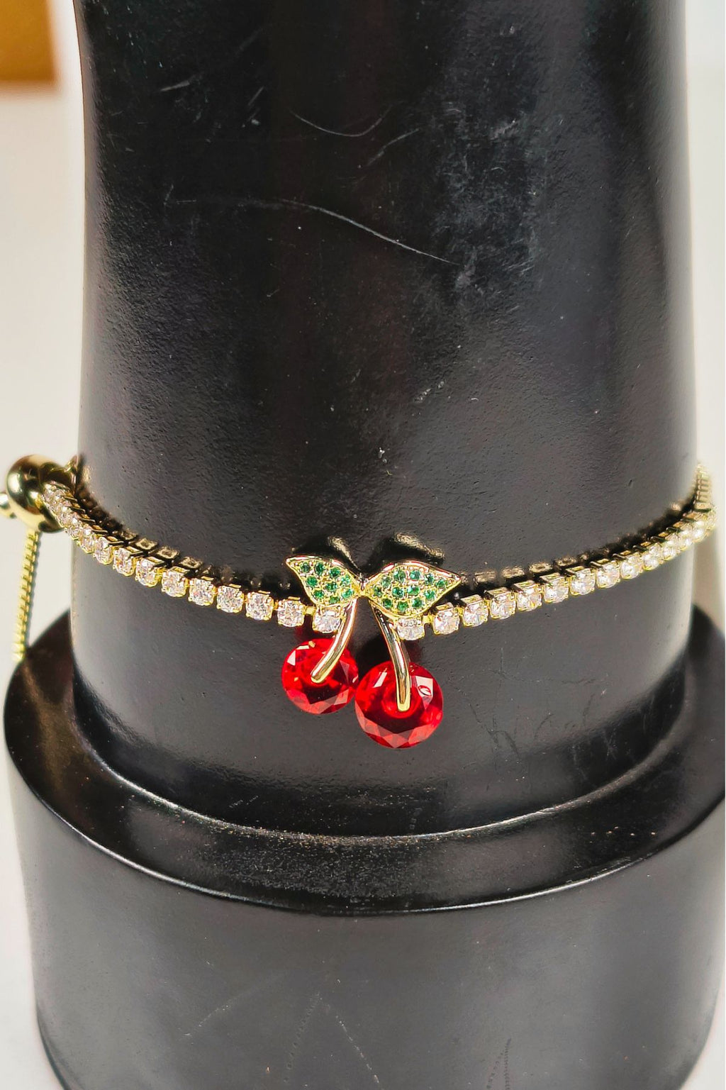 Gold Plated Cherry Charm Bracelet