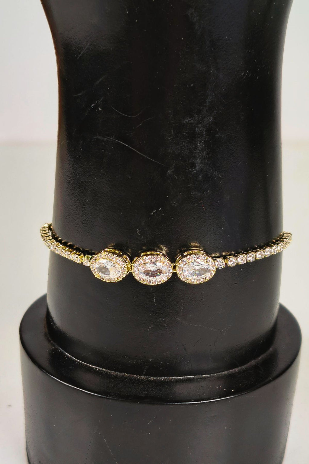 Triple Halo Elegance Bracelet
