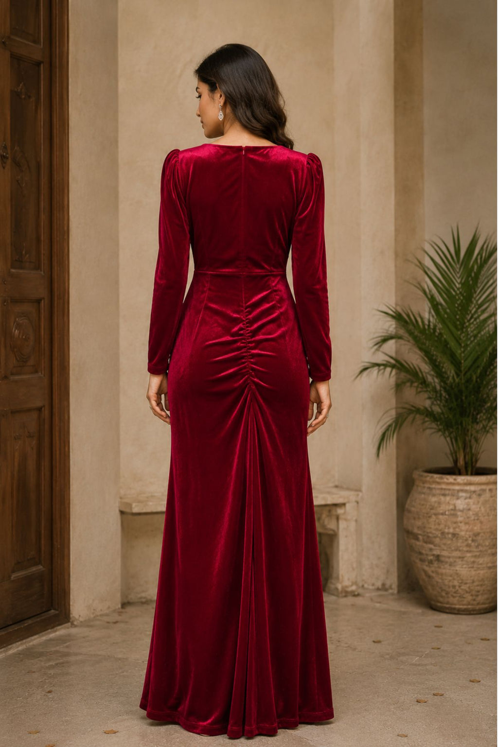 Women's Velvet Maxi Dress