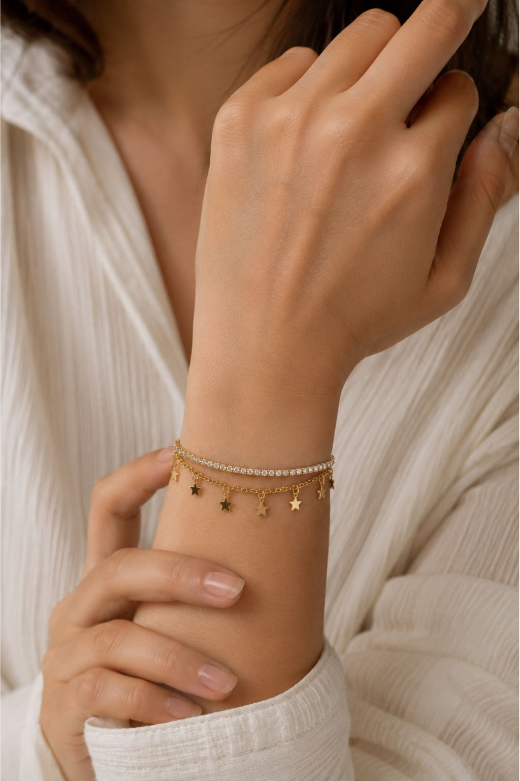 Starlit Charm Tennis Bracelet