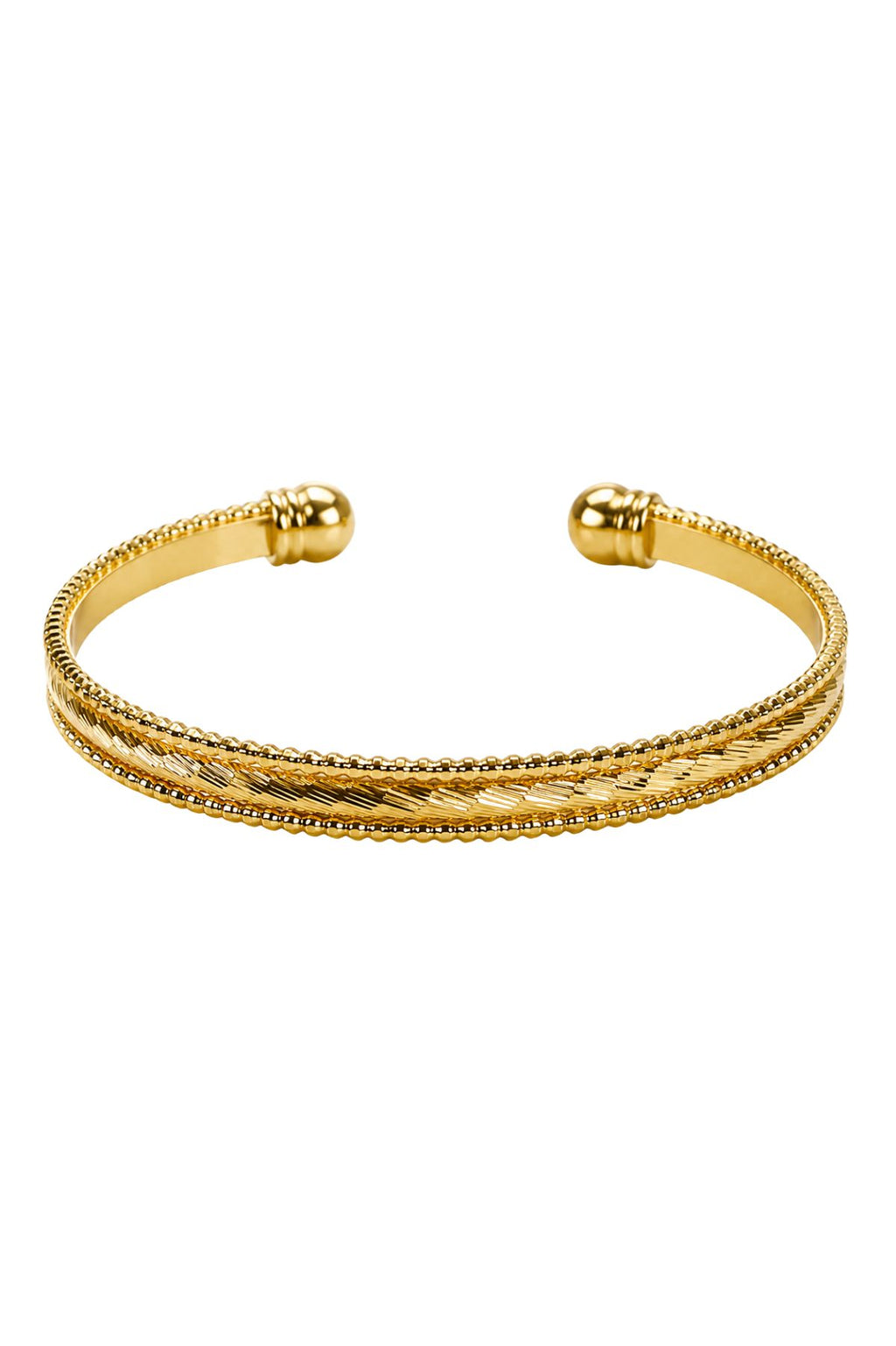 Golden Stainless Steel Kada Bracelet – Classic Gold Bangle