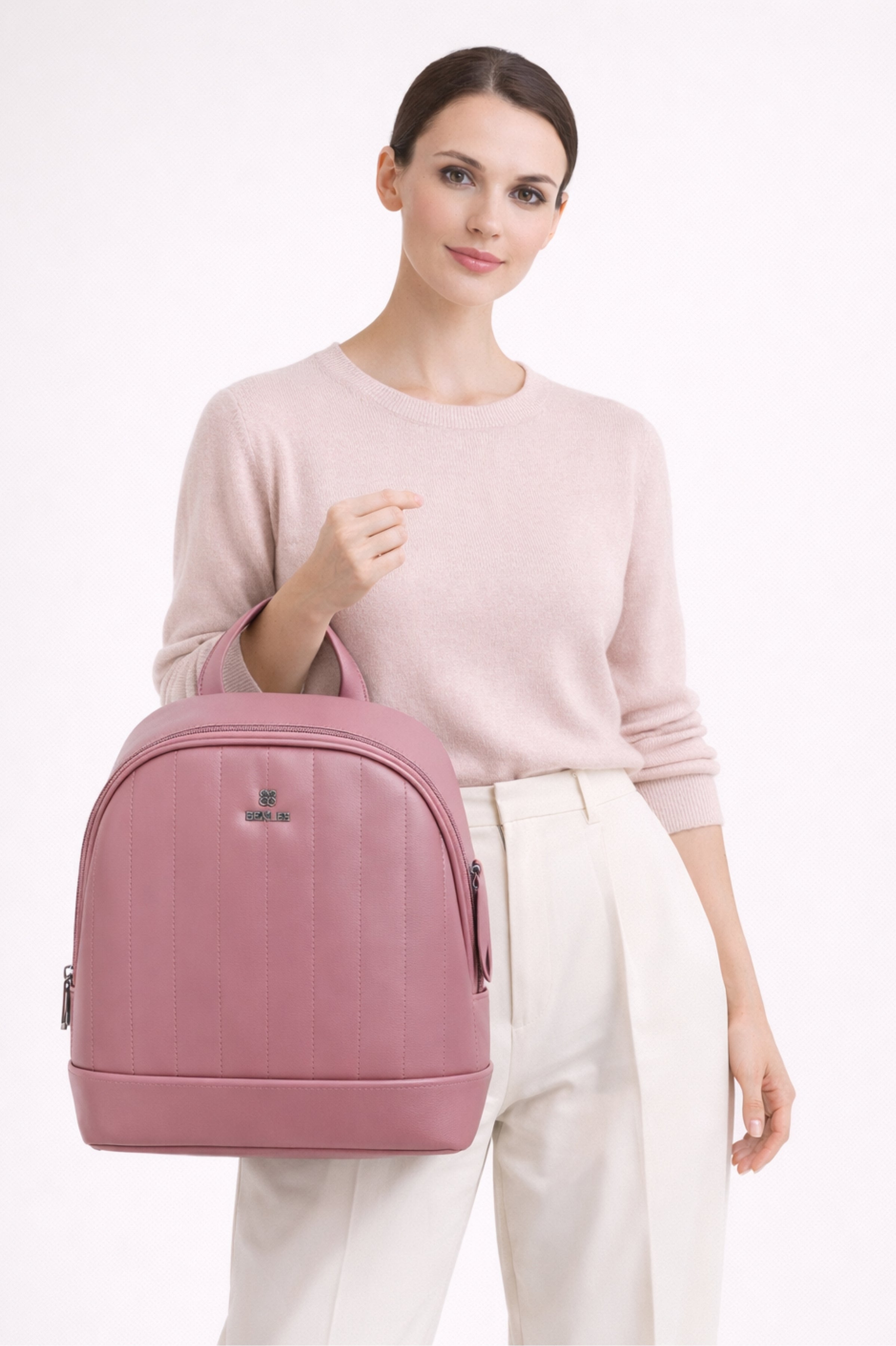 Bexlee Solid Dusky Pink Premium Bag