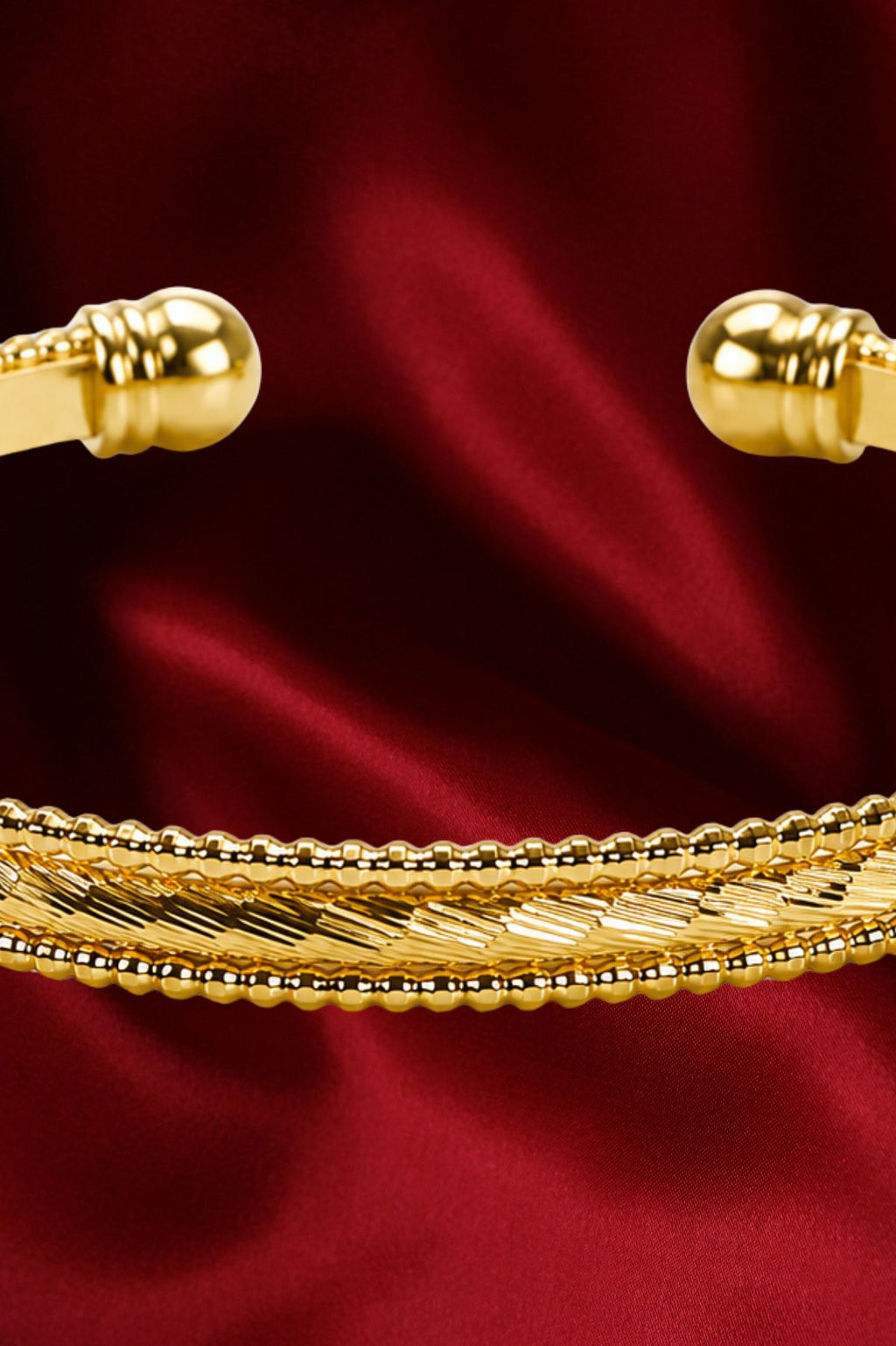 Golden Stainless Steel Kada Bracelet – Classic Gold Bangle