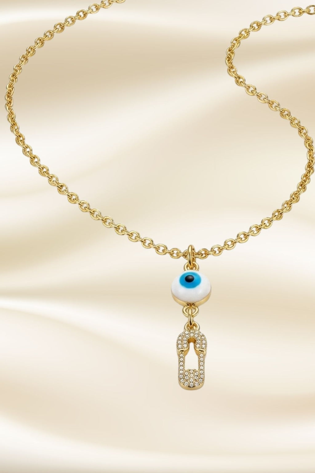Evil Eye Charm Pendant Chain