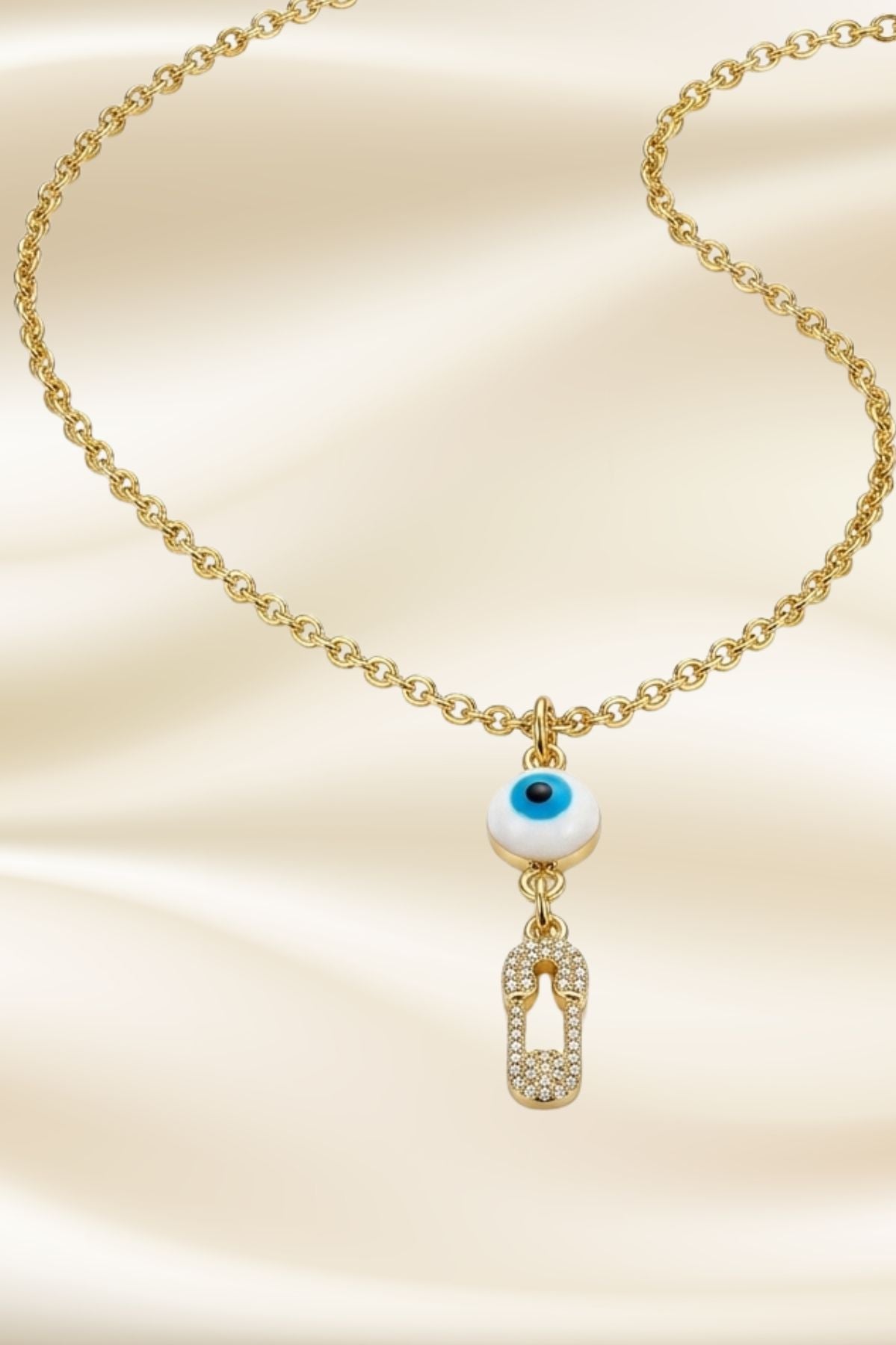 Evil Eye Charm Pendant Chain