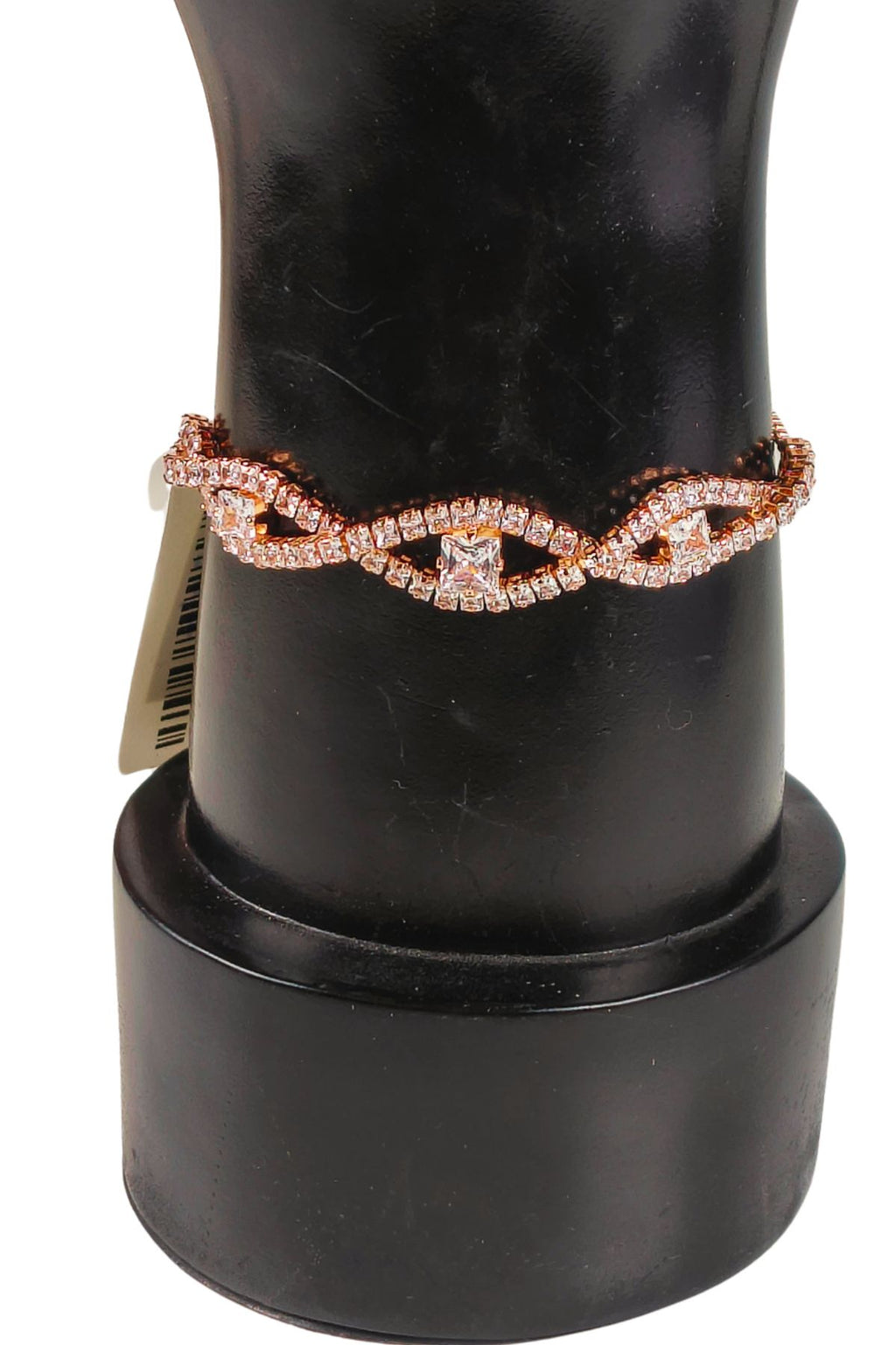 Gold-Plated Infinity Cubic Zirconia Tennis Bracelet