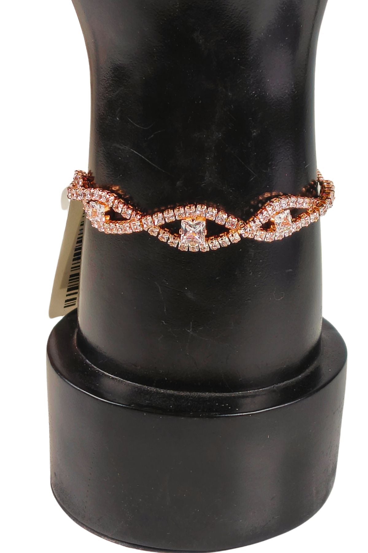 Gold-Plated Infinity Cubic Zirconia Tennis Bracelet