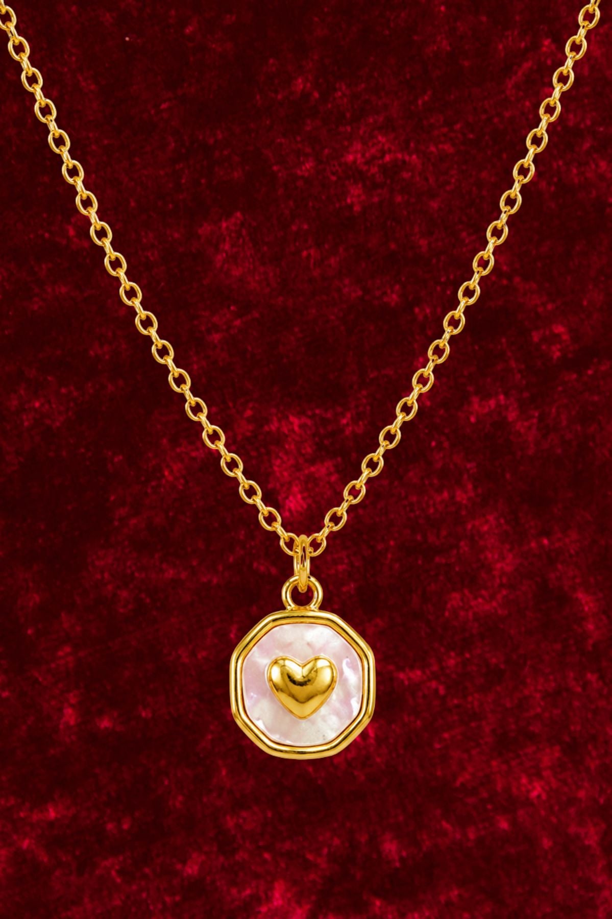 Heart Wax Seal Pendant Chain