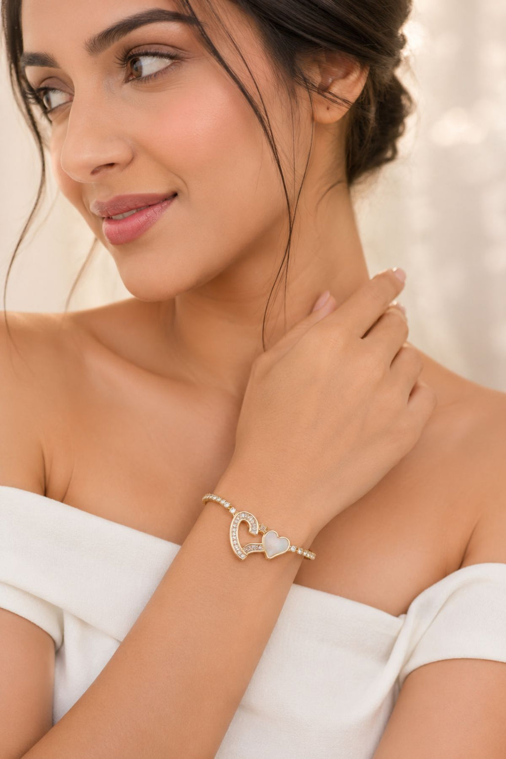 Dual Heart Link Bracelet