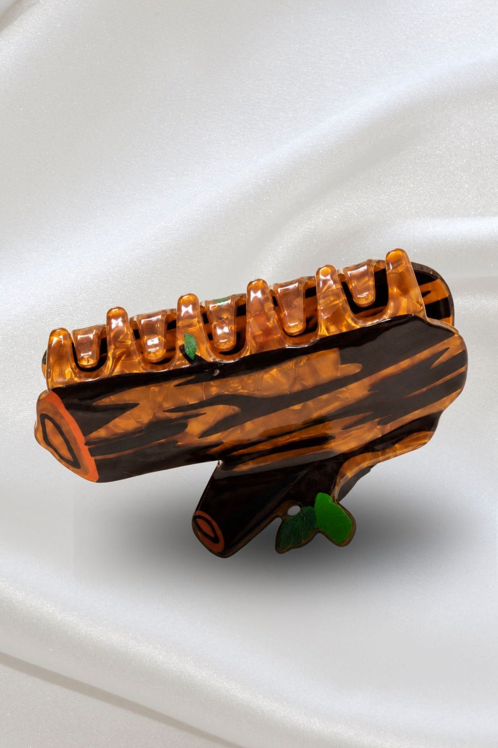 Woodland Resin Hair Clip, Brown Elegant Claw Clip