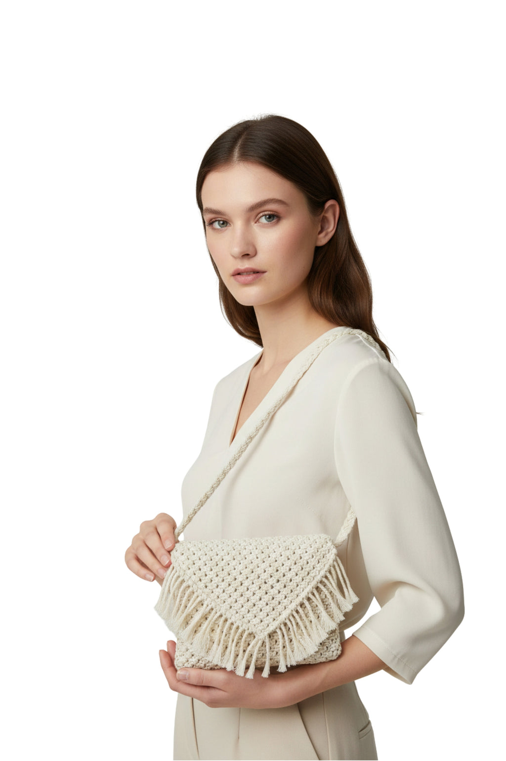 Handcrafted Macramé Shoulder Bag for Women