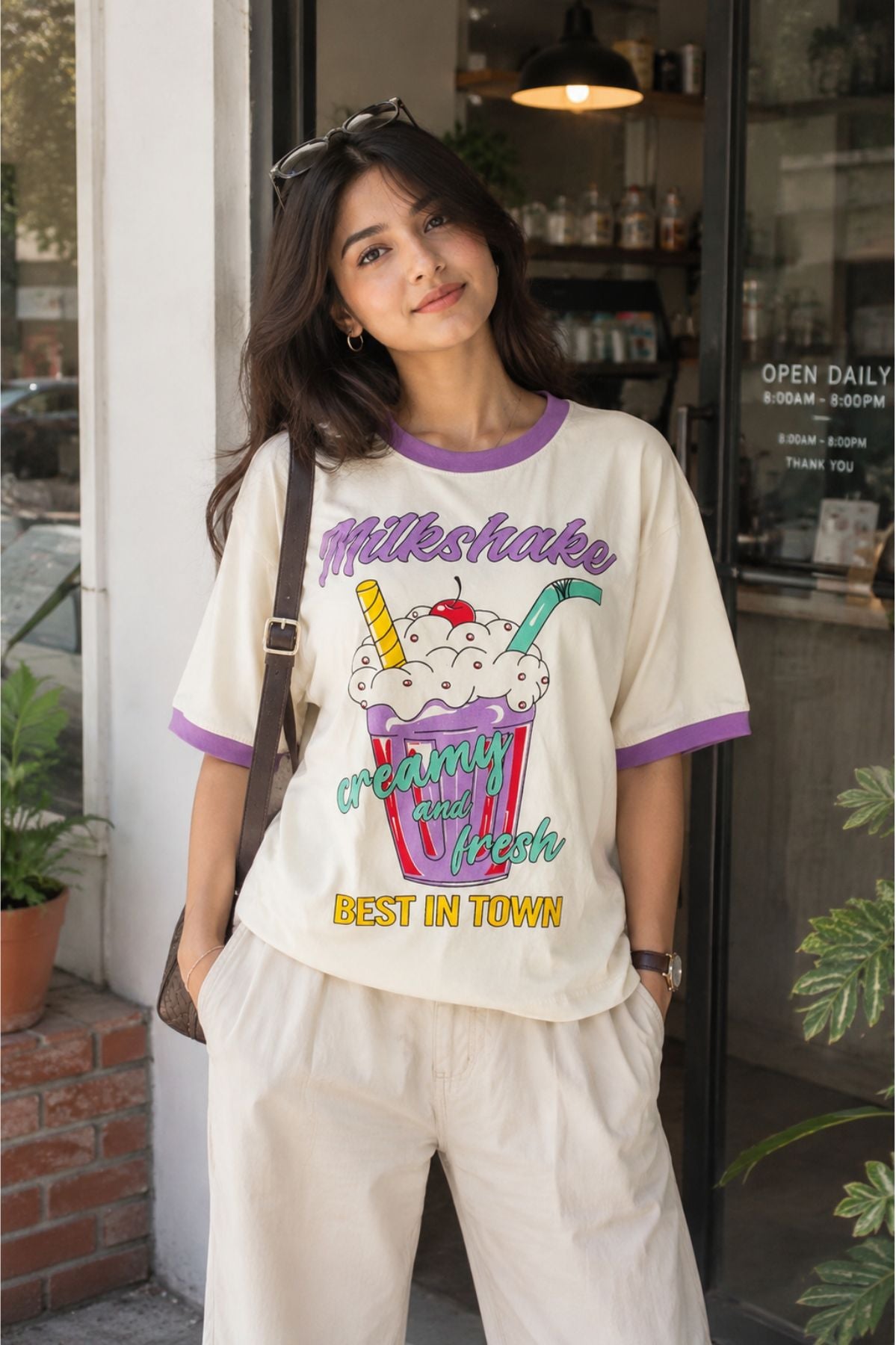 Purple Ringer Milkshake Graphic T-Shirt