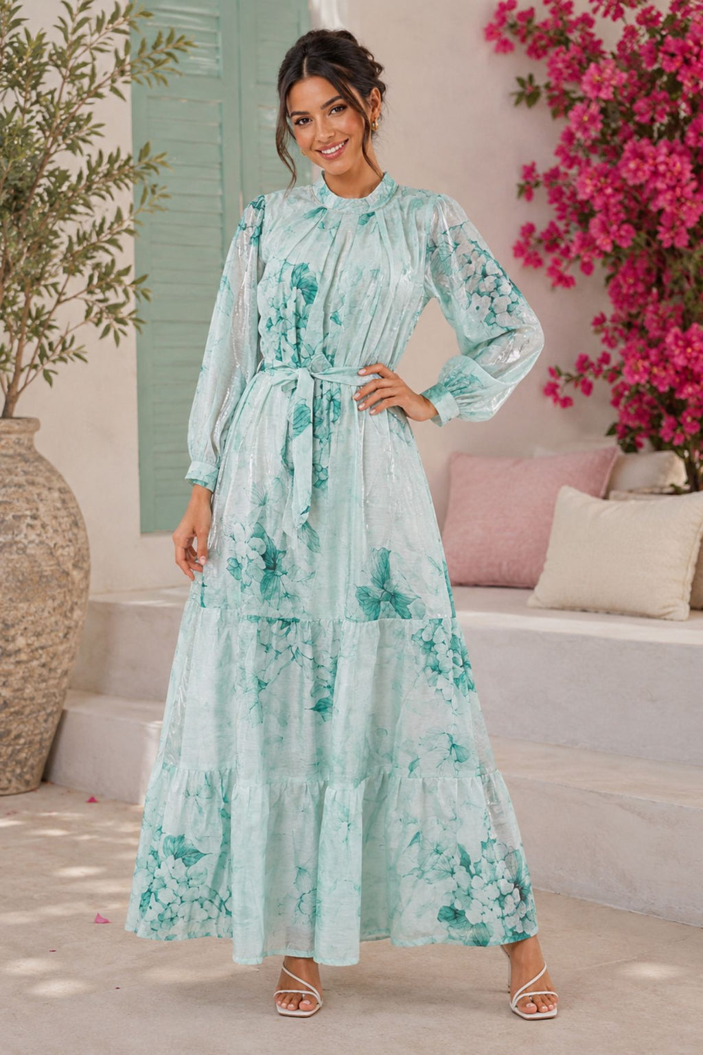 Floral Print Women's Maxi Dress