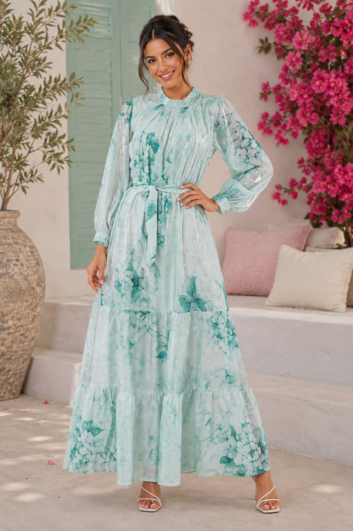 Floral Print Women's Maxi Dress