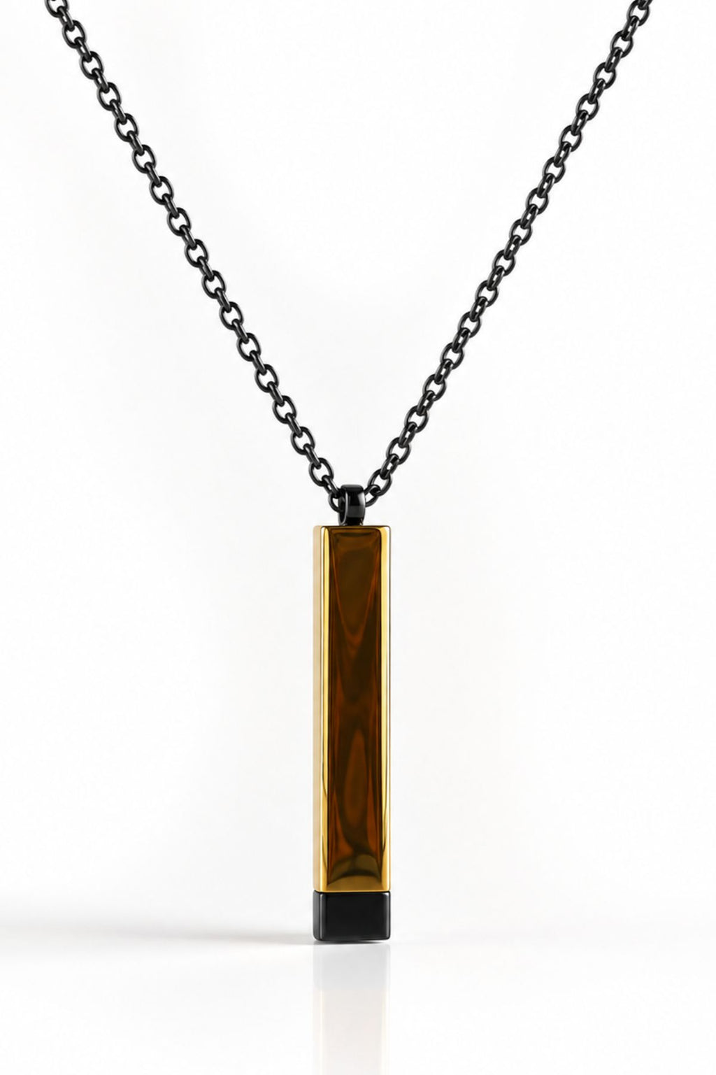Black Vertical Bar Pendant Chain