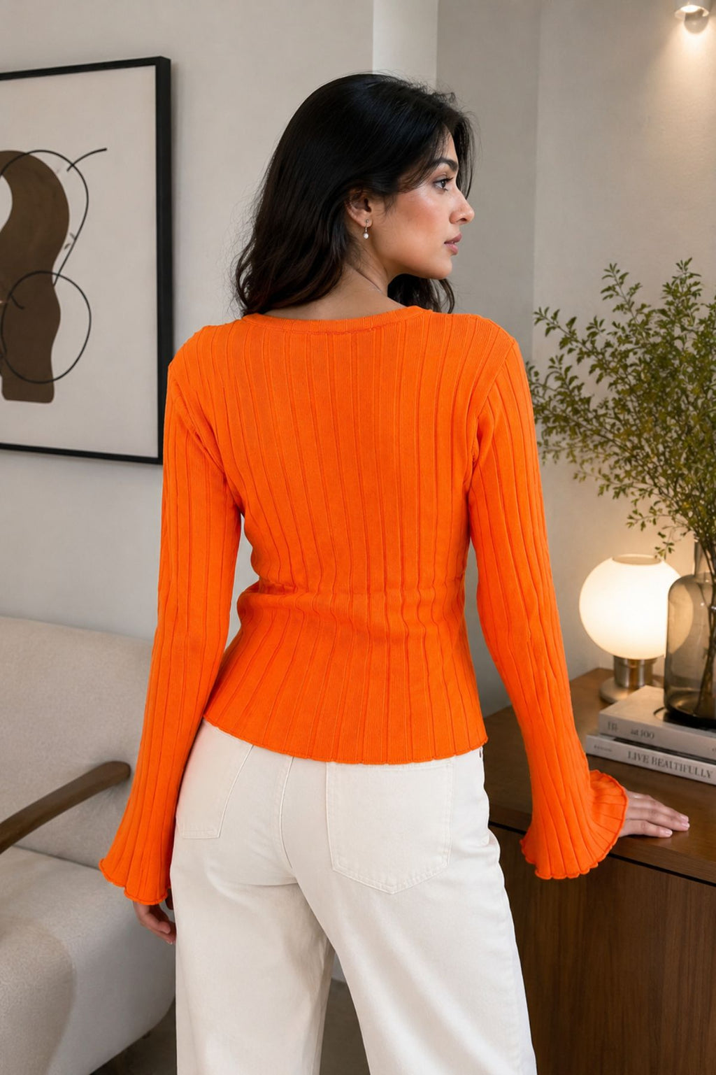 Ribbed Wrap Top