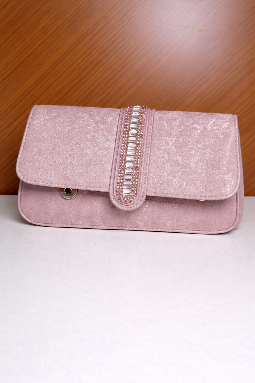 Designer Blush Pink Wedding & Party Clutch Bag