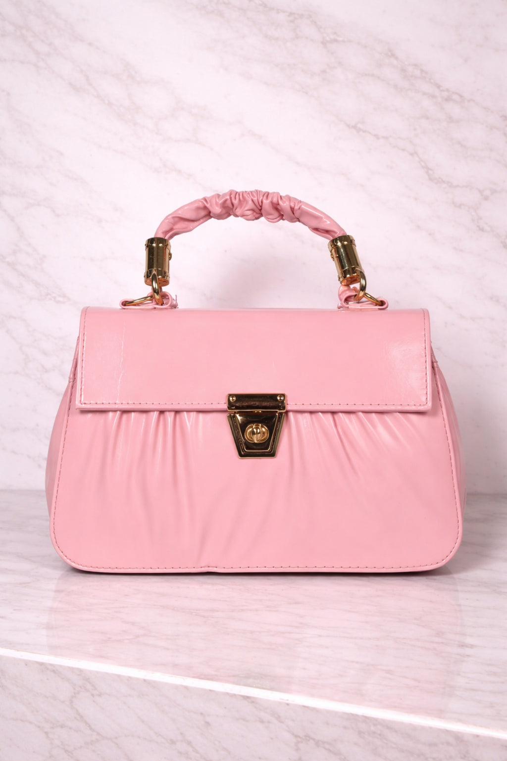 Luxury Pink Top Handle Shoulder Bag