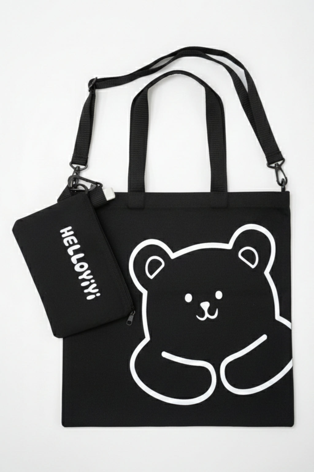 Women Cute Teddy Printed Tote Bag