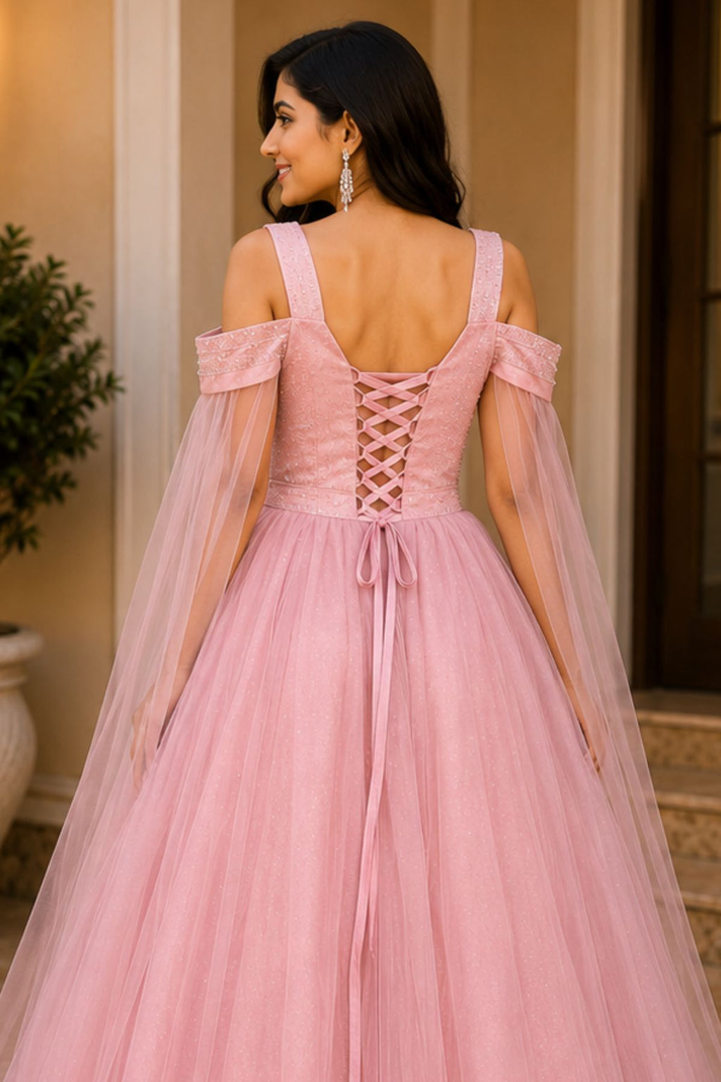 Sequins Embroidered Bridal Gown