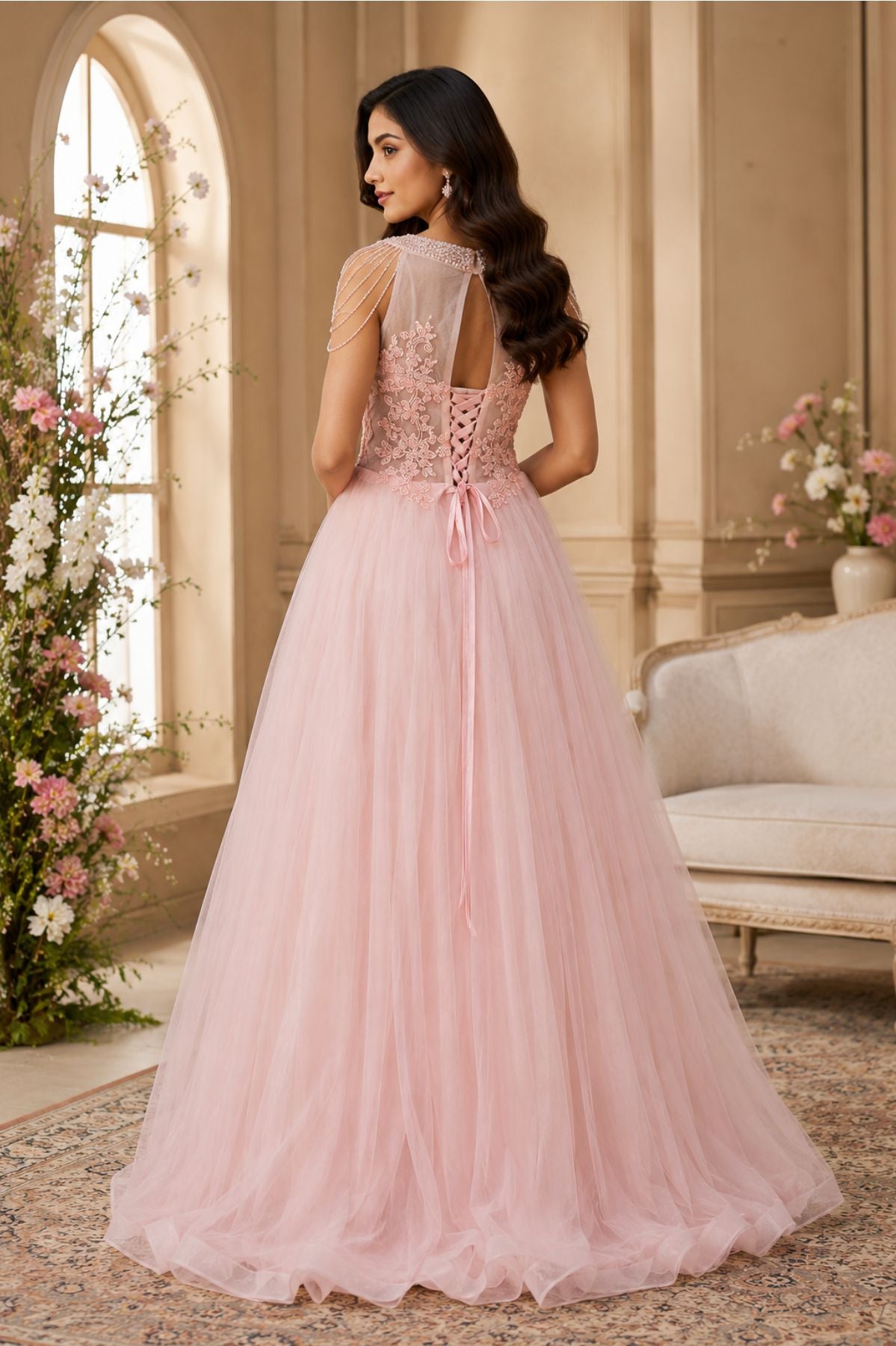 Sequins Embroidered Bridal Gown