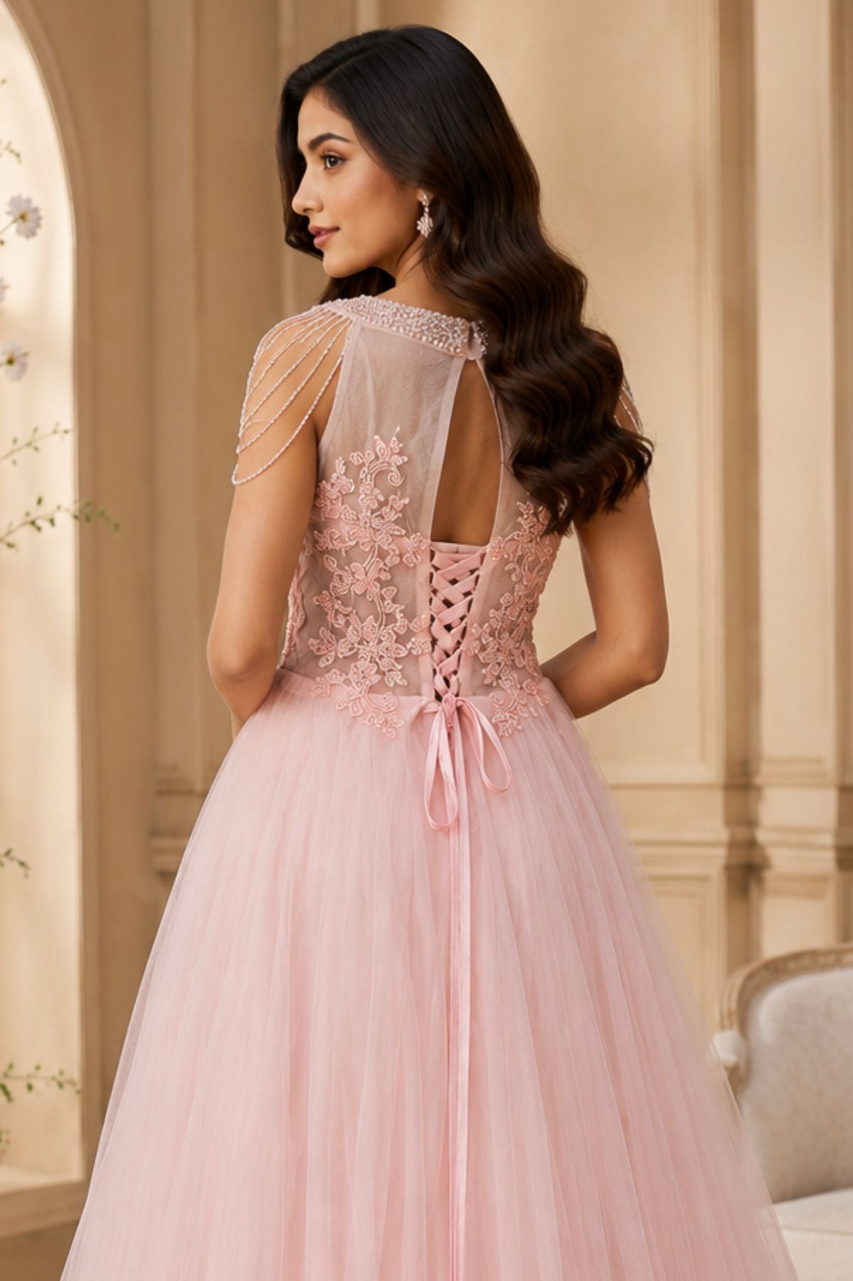 Sequins Embroidered Bridal Gown