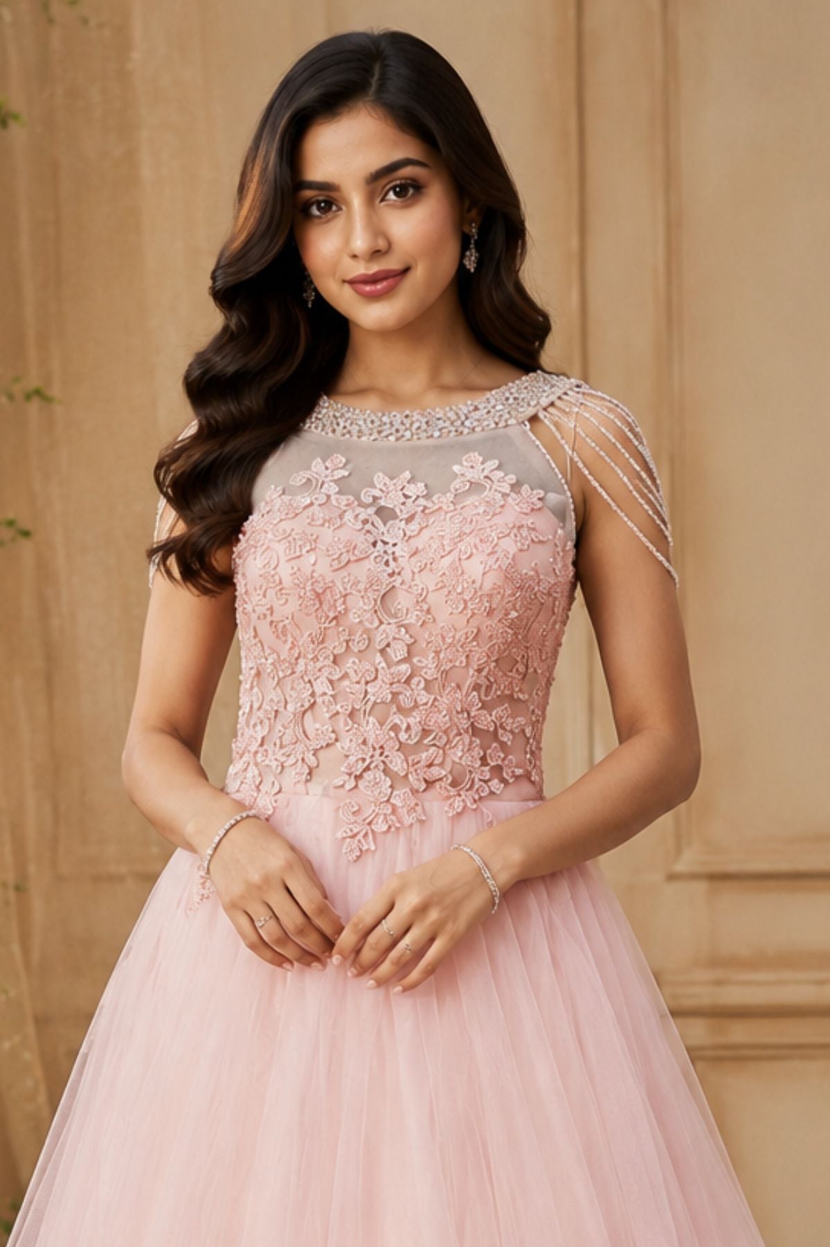 Sequins Embroidered Bridal Gown